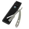 Barber Stainless Steel Razor with Plastic Handle for Men-Safe Manual Shaving Tool for Home & Travel