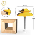 Miter Lock Bit CNC 1/4 Shank 6mm 8mm 12mm 1/2 Inch 45 Degree Lock Miter Router Bit