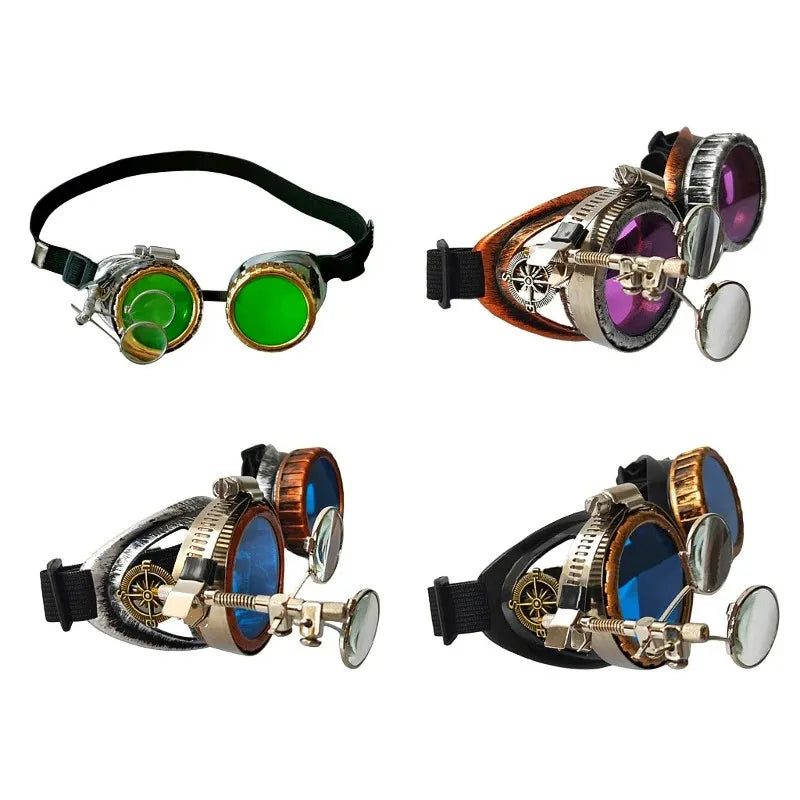 Wholesale Vintage Fashion Men Women Gear Decoration Steampunk Sunglasses Cosplay Party Goggles