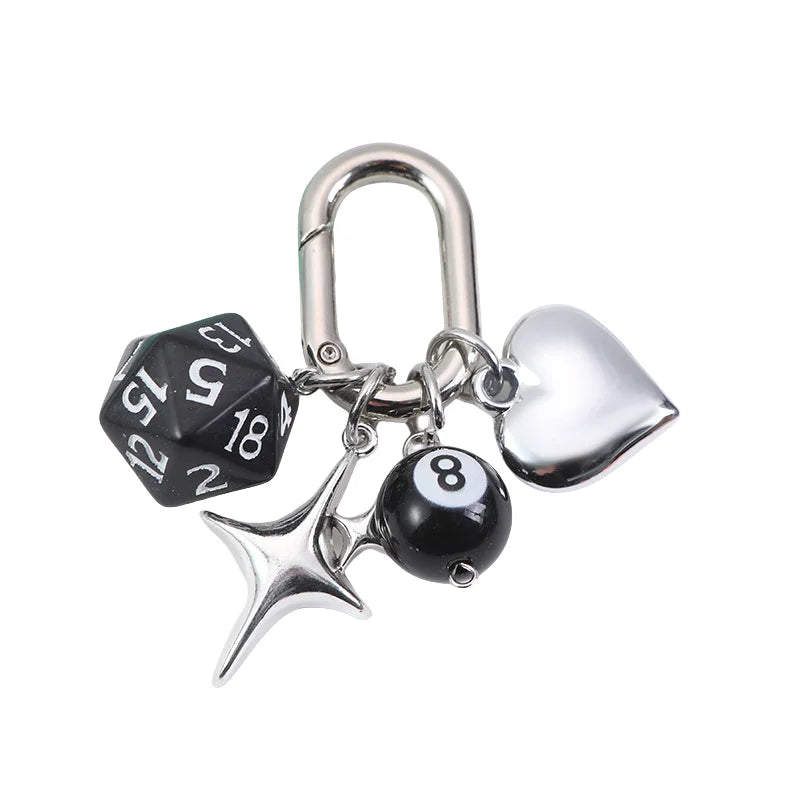 Wholesale Ins dice bag hanging multi-sided dice keychain pendant dice keychain bag hanging ornaments