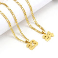 Classic Style Athlete Men's Sports Digital 0-99 Trendy 18K Gold Plated Stainless Steel Pendant Necklace for Women & Men Gift