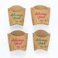Custom Logo Greaseproof Disposable Food Containers Boat Tray for Pet Food Snack Cookie Hamburger