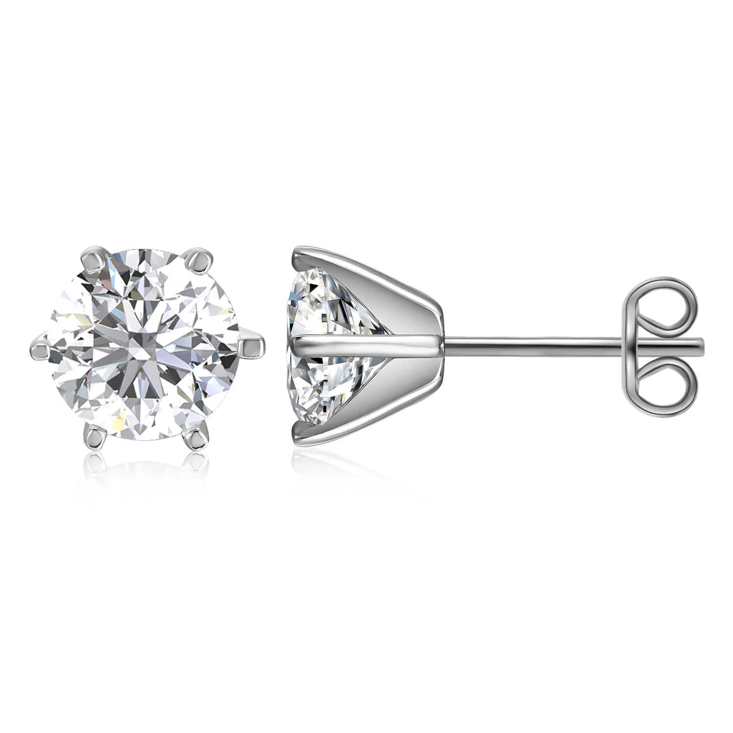 New 1.2 Ct Moissanite Diamond Sterling Silver 925 Solitaire Stud Earrings Mothers Day Gift Destiny Jewellery