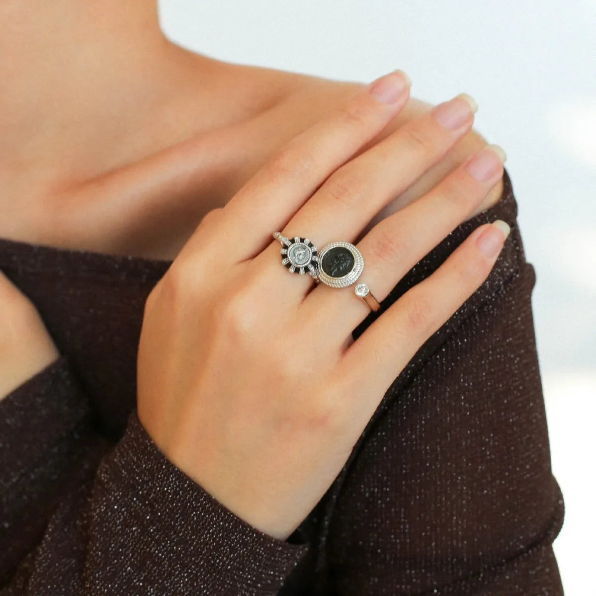 Wholesale 925 Sterling Silver Retro Simple Style Fashion Jewelry for Women Designer Party Gift