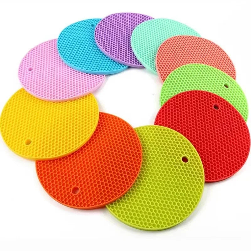 Hyri Silicone Trivet Mats Colorful Rounded Oven Safe -40-230C Heat Resistant Non-Stick High Quality Custom Baking Mat