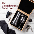 Custom Wooden Box Wine Decanter with Glass and Stopper Premium Gift Set for Wedding Anniversary Housewarming Wine Decanter Set MegaBDM