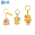 Cute Keychain Custom Design Korean Style Metal Character Enamel Keychain Charm Gift Accessory