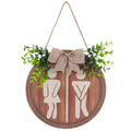 New Wooden Toilet Gender Wooden Sign Bathroom Circular Sign Door Number Wall Hanging Farmhouse Decoration Sign