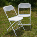RTS TOP Wedding Rentals Acrylic Hanging Round Back White Folding Chairs