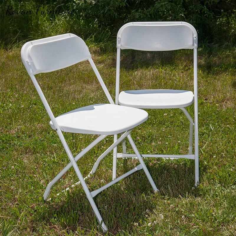 RTS TOP Wedding Rentals Acrylic Hanging Round Back White Folding Chairs