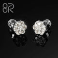 9MM Stud Earrings VVS Diamond Moissanite Hot Sale Bling Iced Out Thick 925 Silver for Women Fine Wholesale Jewelry