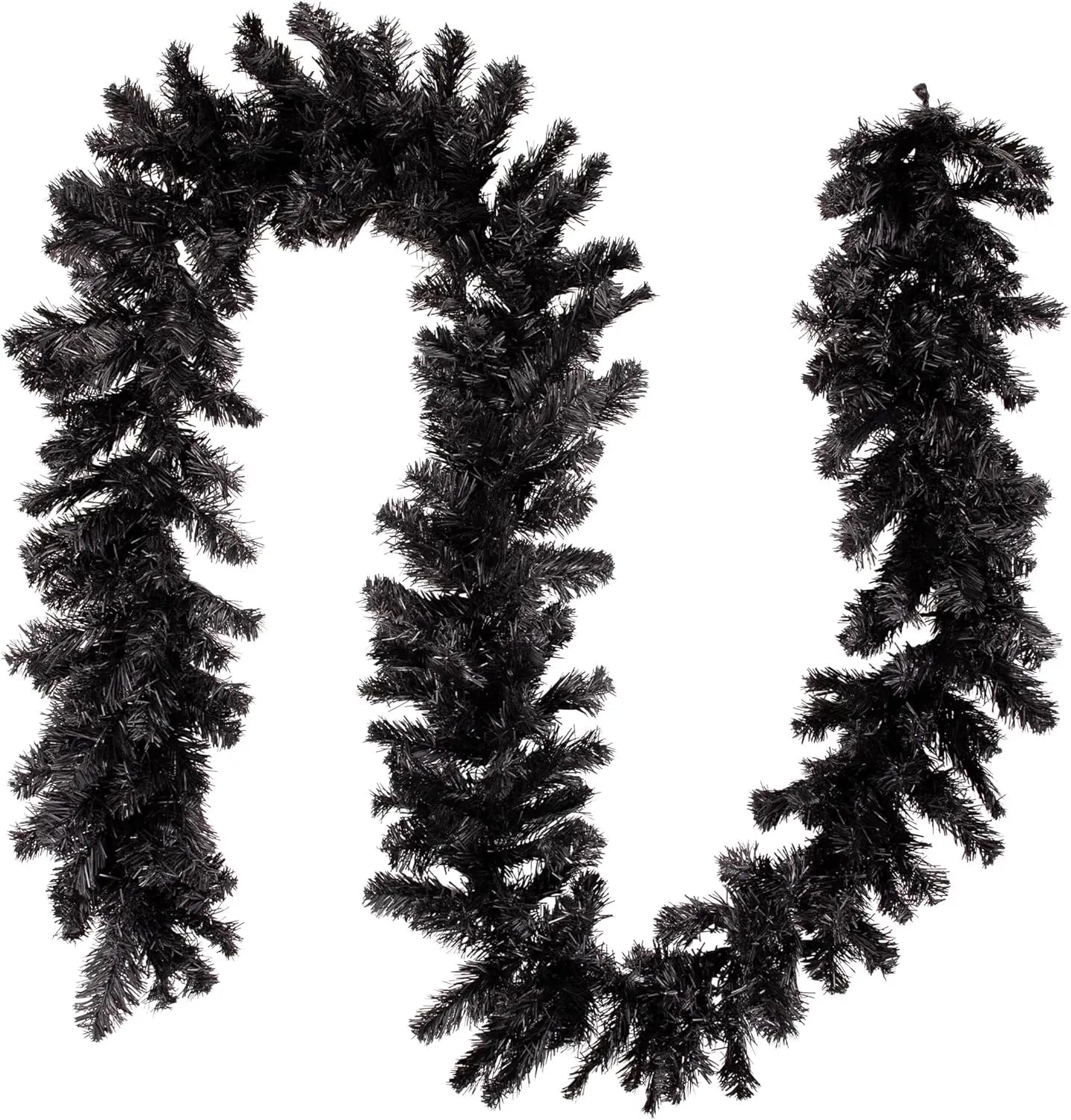 Christmas Garland Cedar Garland Black PVC Artificial Christmas Garland for Table Mantle Background Wall Winter Decoration