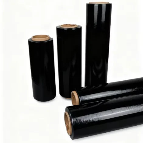 17mic Black Packaging Film Stretch Film for Machine Packaging