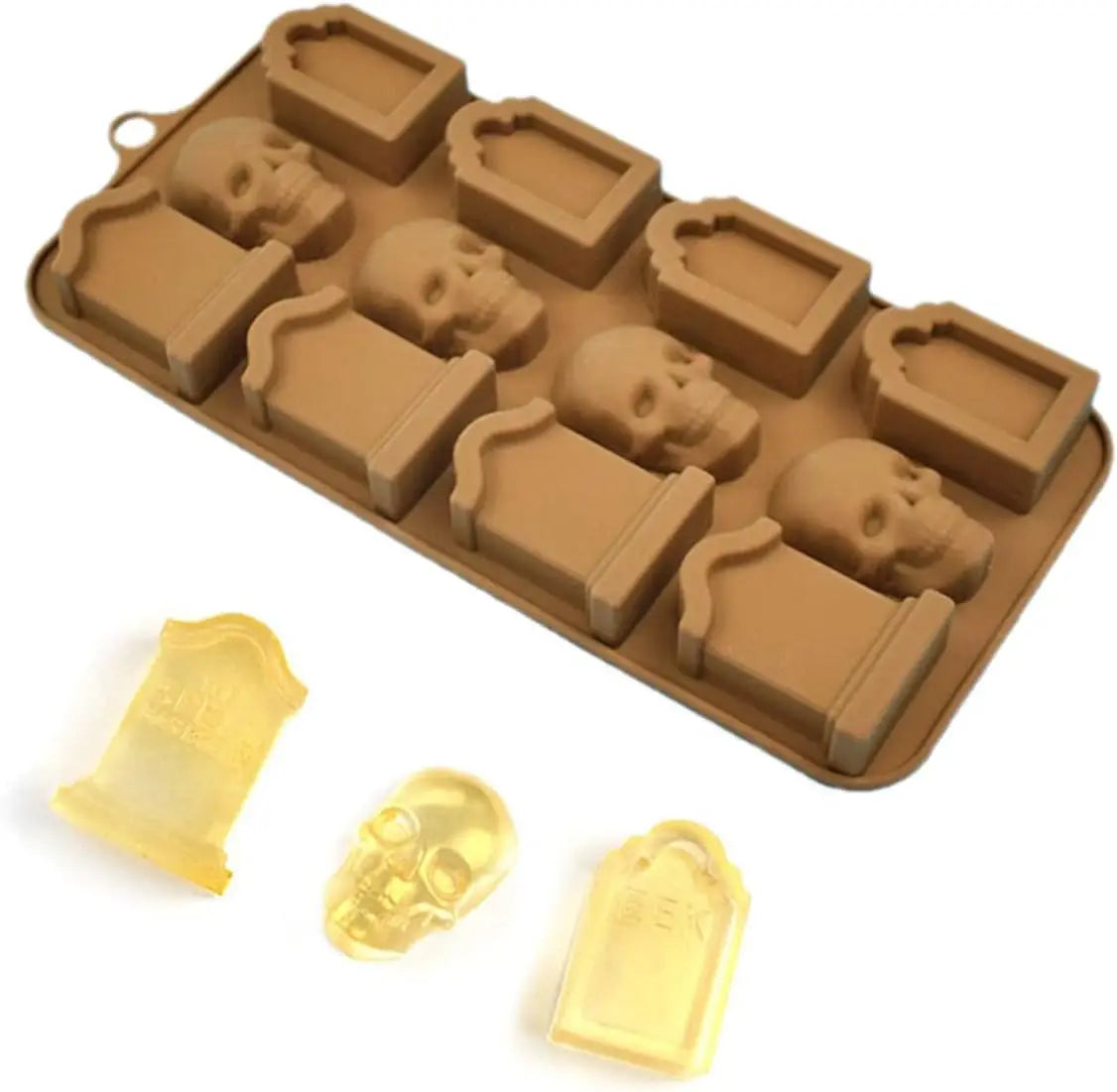 Fashion Chocolate Tray Skull Tombstone Chocolate Mold Dessert Mousse Cake Mold Multi-Purpose Silicone Mold Silicone Tray