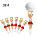 New Durable Plastic Golf Tees Golf Accessory Nail Art Balls Cheerleading Bikini Club Fun Qiangjian Brand Model 1128 70mm 1000