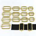 For XP186 Brass Tri-glide Buckle Shoulder Strap Adjustable Ring DIY Handmade Leather Crafts Hardware Accessories Bags