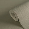 Made in Germany - Plain Wallpaper rolls Colour Green - Non Woven Vinyl - Factory Wallpaper Textile Structure - 1005 x 053 m