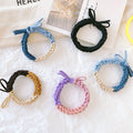 New Arrive Factory Whole Sale Hand-Woven Color-Coded Hair Ties Bracelet Couple Bracelet Hair Accessories for Girls Women