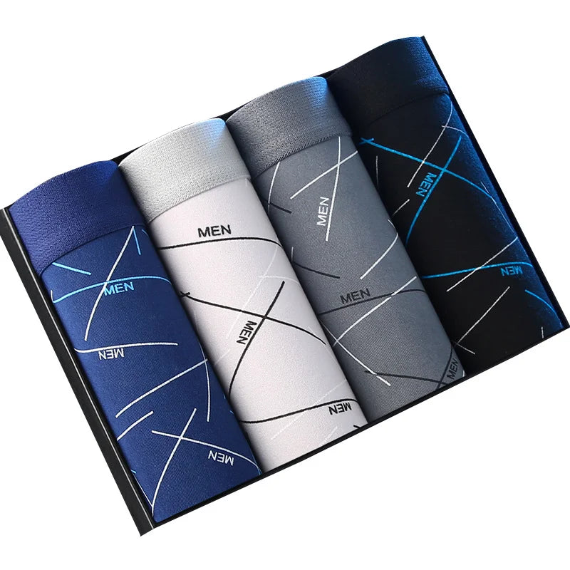 Customized Style Men's Classic Cotton Boxer Briefs High Quality Sport Underwear & Sleepwear with Printed Pattern Men's Intimate