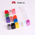 SHUANGJIA 1pc Colorful Empty Nail Drill Bit Holder 3/32" Drills Box Stand Transparent Plastic Container Case Nails Accessories