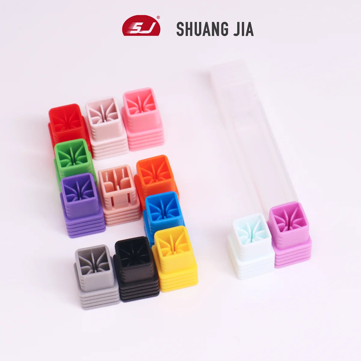 SHUANGJIA 1pc Colorful Empty Nail Drill Bit Holder 3/32" Drills Box Stand Transparent Plastic Container Case Nails Accessories