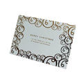 Custom Printing  Greeting Paper Cardstock Cards Gold Foil Christmas Cards with Gold Edge Envelope