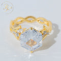 Custom VVS Lab Created Diamond Engagement Rings for Women Hot Selling Yellow Gold & 925 Silver Fine Jewelry