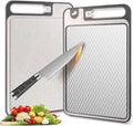 Food Grade Stainless Steel 304 Double-Sided Cutting Board Stainless Steel and Wheat Straw Chopping Board for Kitchen