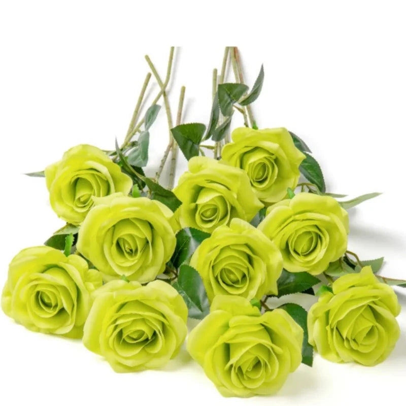 Artificial Silk Roses Wedding Flora Bouquet for Arrangement Home Wedding Party Table Vase Office Coffee House Decoration