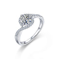 XJD002 VVS1 925 Sterling Silver Moissanite Engagement Rings Diamond Halo Wedding Promise & Anniversary Rings