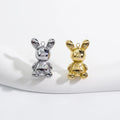 Cute Rabbit Pendant Charm Stainless Steel Titanium Steel Color Preserving Pendant DIY Necklace Keychain Jewelry