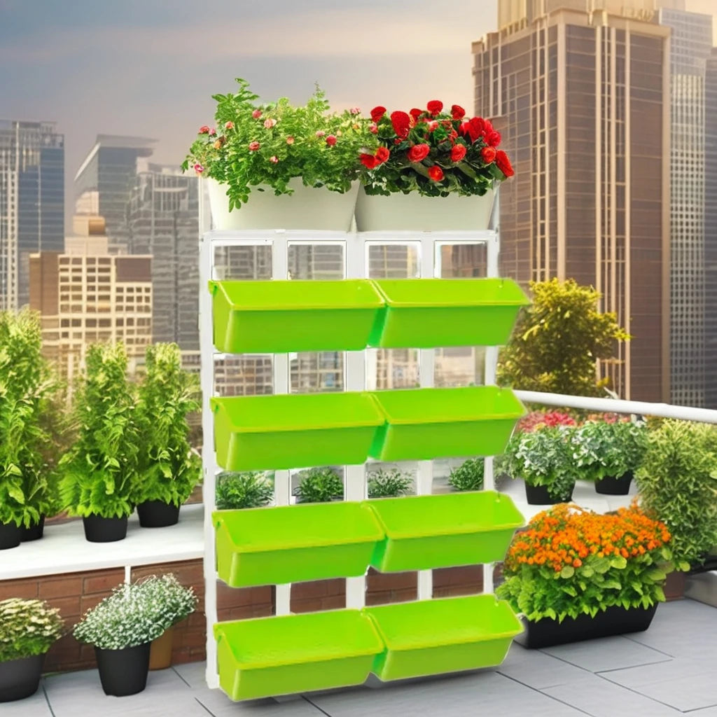 Vertical Green Wall Modern Plastic Hanging Planter Irrigation System for Restaurants Hotels Stylish Durable Lightweight Garden