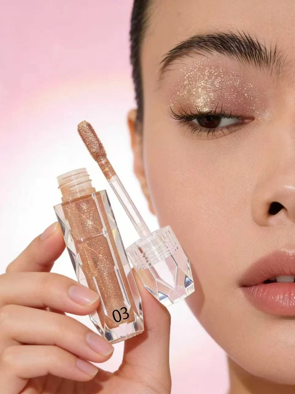 Private Label Mini Cosmetics Shimmer Metallic Luminous Eye Shadow Glitter Liquid Matte and Waterproof Finish Eyeshadow Type