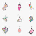 Wholesale Heart Shape 925 Silver Fashion Pendants & Charms for Bracelet Cute Designer for Women Jewelry Making