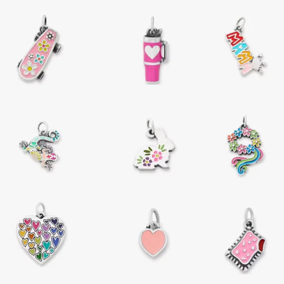 Wholesale Heart Shape 925 Silver Fashion Pendants & Charms for Bracelet Cute Designer for Women Jewelry Making