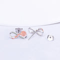 925 Anti Tarnish Silver Earrings with Sunflower and Infinity Symbol Trendy CZ Zircon Jewelry for Party or Gift