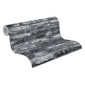 Made in Germany - Wallpaper rolls Stone Grey Black - Non Woven Vinyl - Modern Wallpaper Stone Look for Walls - 1005 x 053 m