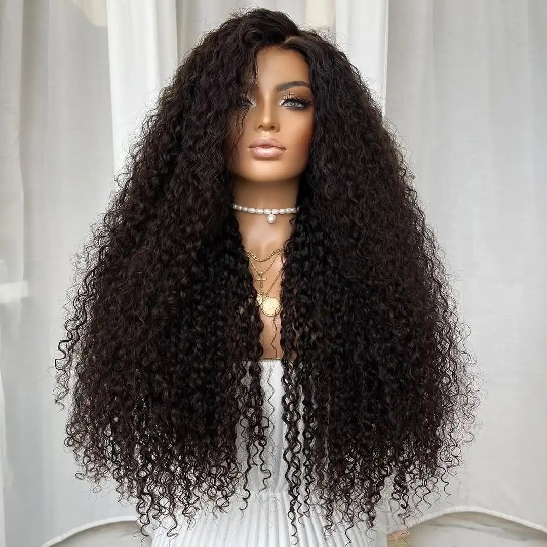Kinky Curly Kinky Coily Human Hair hd Full Lace Frontal Wig 100% Virgin Hair Kinky Human Hair Afro Wigs for Black Women