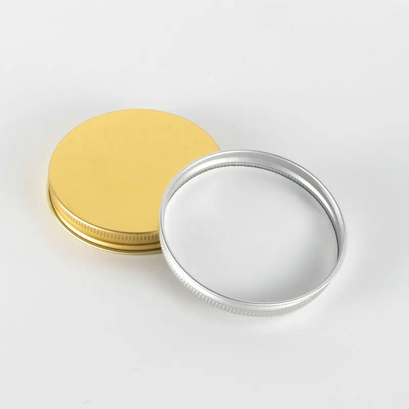 D70mm Gold/Silver/Black Cosmetic Container Lid Premium Skincare Storage Metal Lid for Glass Container for Lotion