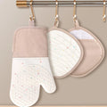 Home Pot Holders Long Cuff Soft Cute Cotton Extra Long Thick Custom Fullprint Design Silicone Oven Mitts