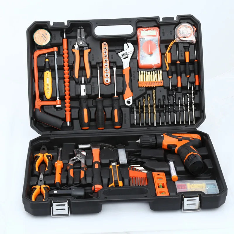 Home hardware tool set electrician woodworking repair tools hardware toolbox manual combination tool set