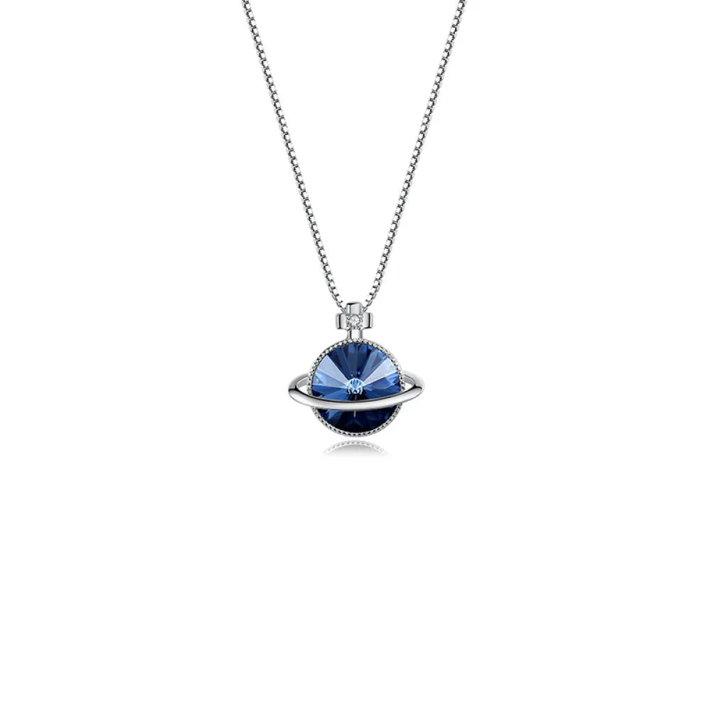 Fashion Jewelry 925 Sterling Silver Custom Gold Plated Crystal Gemstone Pendant Women Necklace Wholesale Silver 925