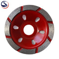 Chengze Tools 4inch Single Cup Abrasive Pad Threaded Turbo Diamond High Speed Straight Smooth Edge OEM Angle Grinder Concrete
