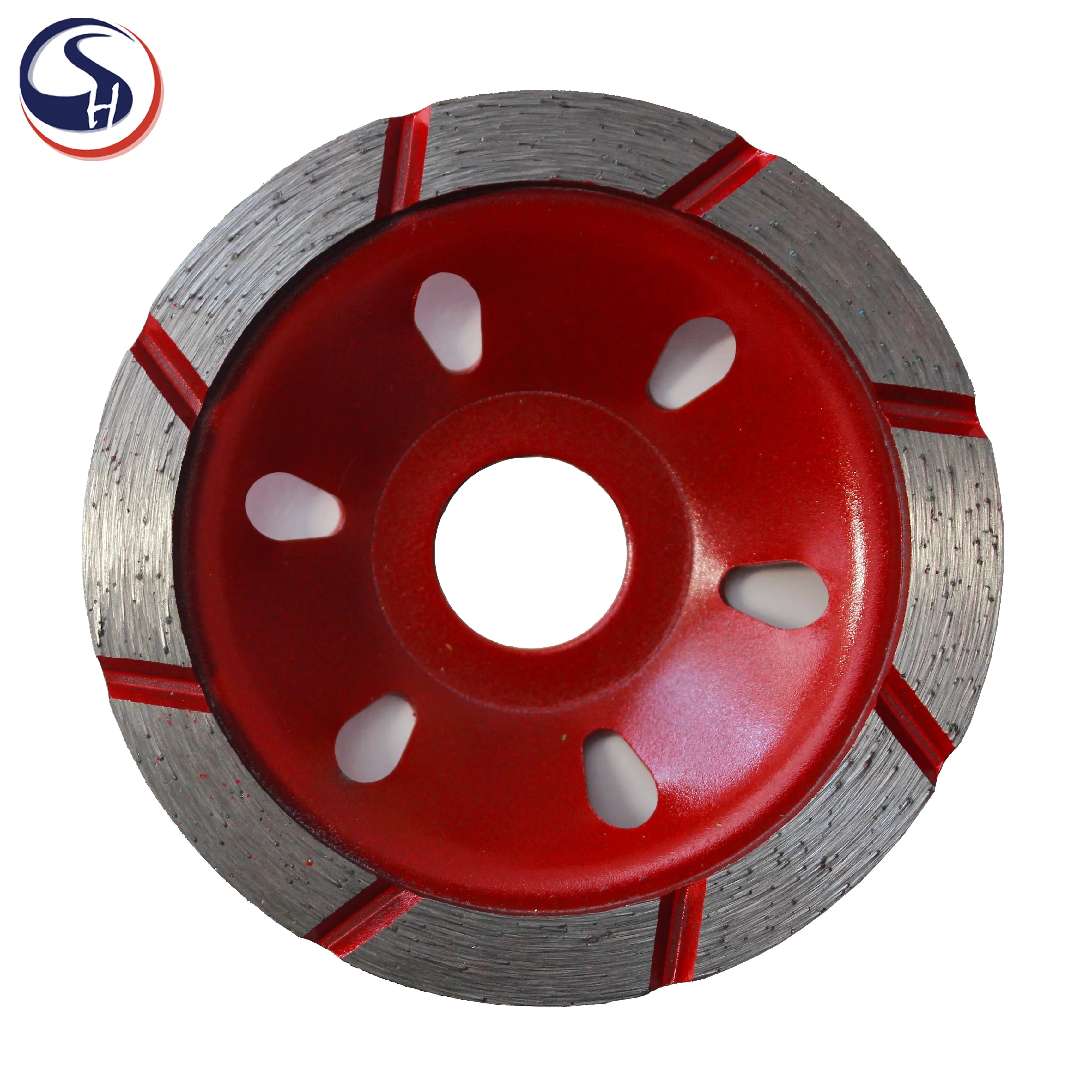 Chengze Tools 4inch Single Cup Abrasive Pad Threaded Turbo Diamond High Speed Straight Smooth Edge OEM Angle Grinder Concrete