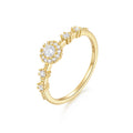 CANNER Luxury 925 Sterling Silver 14K 18K Gold Plated Micromounting White Cubic Zirconia Vintage Wedding Ring Jewelry for Women
