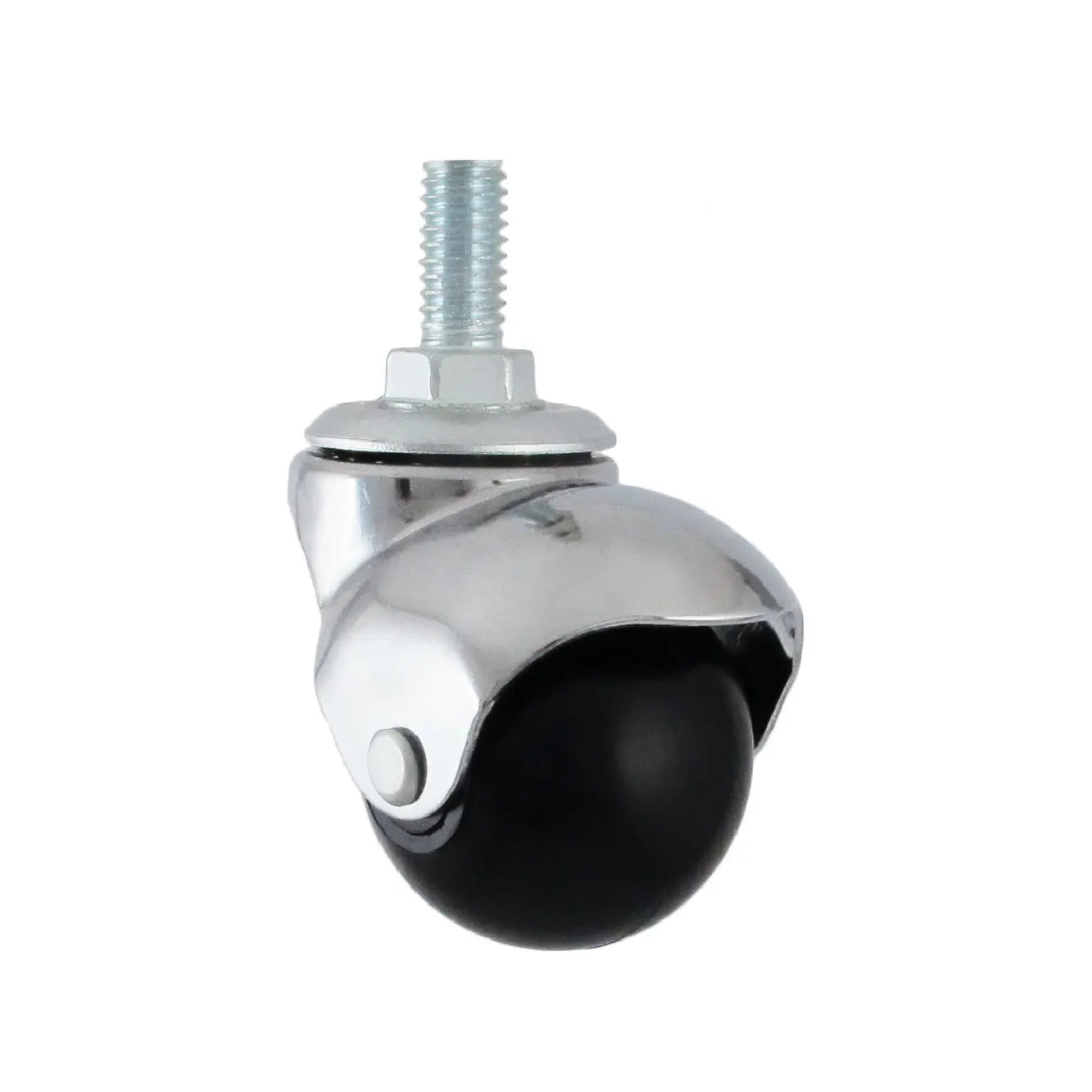 40mm 3/8 Threaded Stem Furniture Casters Black PP Wheel Steel Ball Wheel for Outdoor School Gym Living Room Bathroom Dining