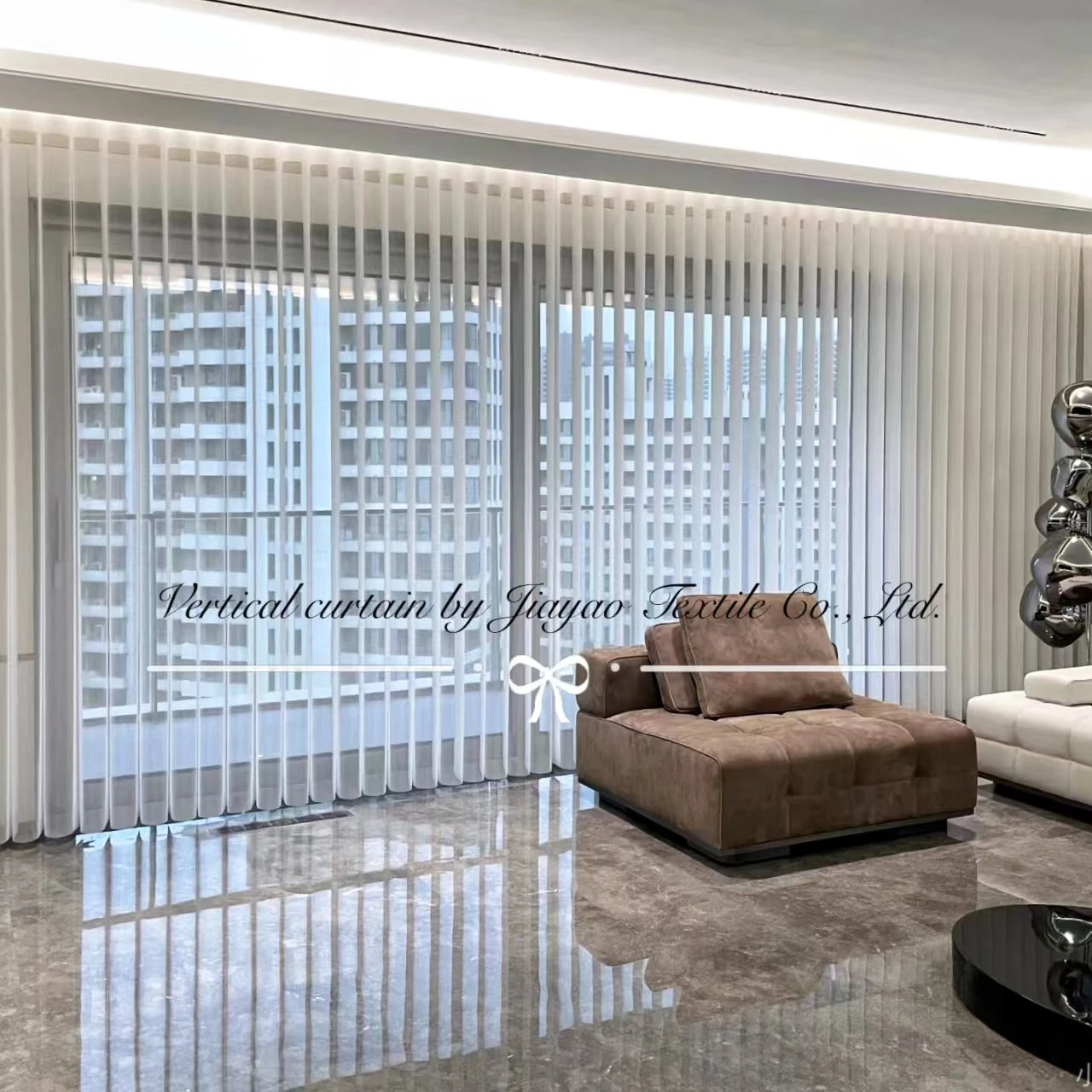 Curtain Style Electric Intelligent Sunshade Vertical Blinds Luxurious Dreamy Curtain Fabric