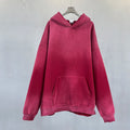 Wholesale Washed Distressed Men's Hoodie Splatter Spray Dyed Bleached Fleece Lined Custom Logo