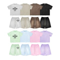 Custom Logo Two-Piece Men's Summer Streetwear Oversized Hooded Sweatshirt Fleece Breathable Shorts Set Plain Dyed Autumn
