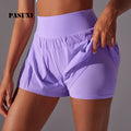 PASUXI Women's High Waisted Yoga Shorts Tummy Control Running Leggings Quick Dry Fitness Pants Skin-Friendly Sports Activewear